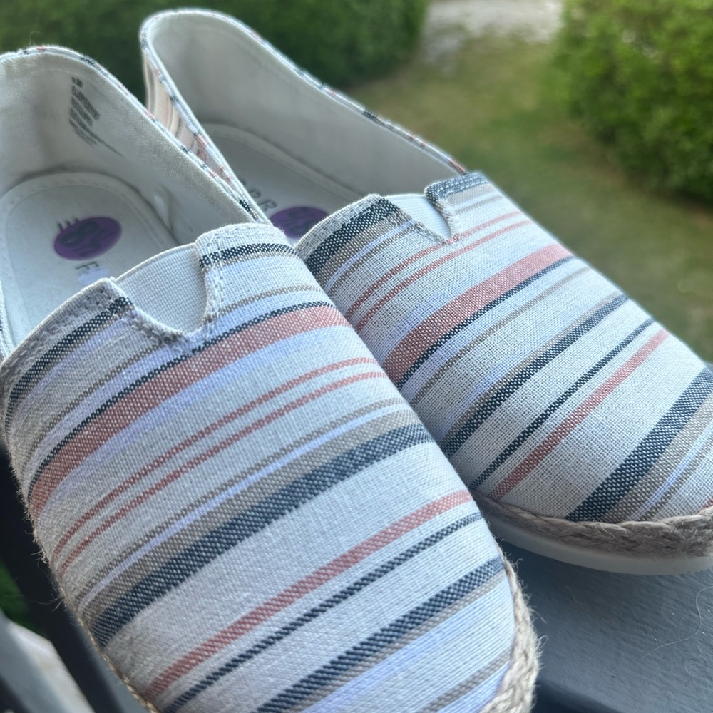 Striped Slip on  Flats